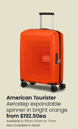 American Tourister - Aerostep Expandable Spinner in Bright Orange offers at $192.5 in Myer