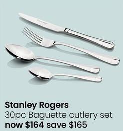 Stanley Rogers - 30pc Baguette Cutlery Set offers at $164 in Myer