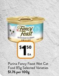 Purina - Fancy Feast Wet Cat Food 85g Selected Varieties offers at $1.5 in Foodworks