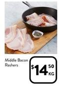 Middle Bacon Rashers offers at $14.5 in Foodworks