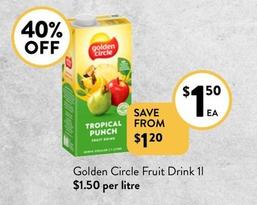 Golden Circle - Fruit Drink 1l offers at $1.5 in Foodworks
