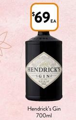 Hendrick's - Gin 700ml offers at $69 in Foodworks