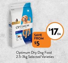 Optimum - Dry Dog Food 2.5-3kg Selected Varieties offers at $17 in Foodworks