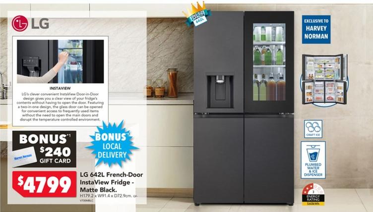 Fridge offers at $4799 in Harvey Norman