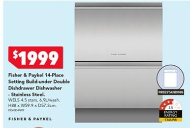 Dishwasher offers at $1999 in Harvey Norman