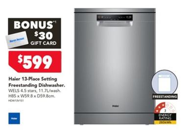 Dishwasher offers at $599 in Harvey Norman