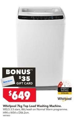 Top load washing machine offers at $649 in Harvey Norman