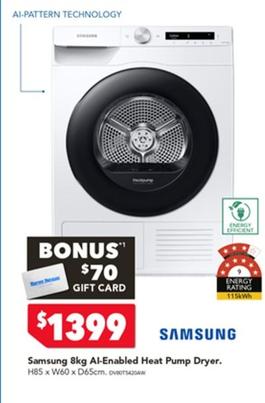 Washer Dryer offers at $1399 in Harvey Norman