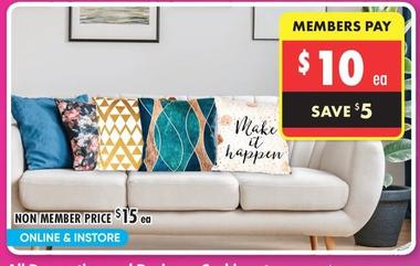 All Decorative And Designer Cushions offers at $15 in Lincraft