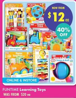 Funtime - Learning Toys offers at $12 in Lincraft