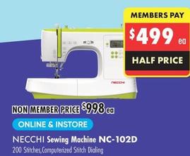 Sewing Machines offers at $998 in Lincraft