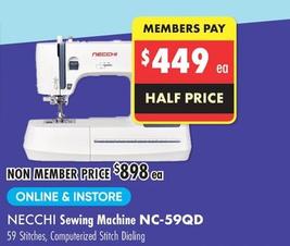 Sewing Machines offers at $898 in Lincraft