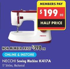 Sewing Machines offers at $398 in Lincraft