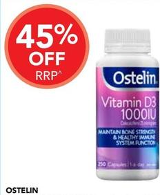 Ostelin - Vitamin D3 1000iu 250 Capsules offers at $28.99 in Amcal