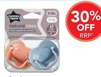 Tommee Tippee - Cherry Latex Soother 6-18m 2 Pack offers at $6.99 in Amcal