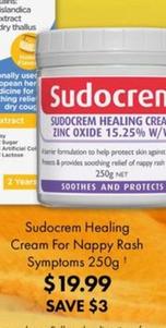 Sudocrem - Healing Cream For Nappy Rash Symptoms 250g offers at $19.99 in Pharmacy 4 Less