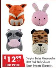 Surgical - Basics Microwavable Heat Pack With Silicone Beads Assorted Characters offers at $12.99 in Pharmacy 4 Less