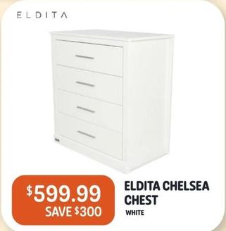 Eldita Chelsea Chest offers at $599.99 in Baby Kingdom