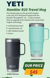 Yeti - Rambler R20 Travel Mug offers at $45 in Tentworld