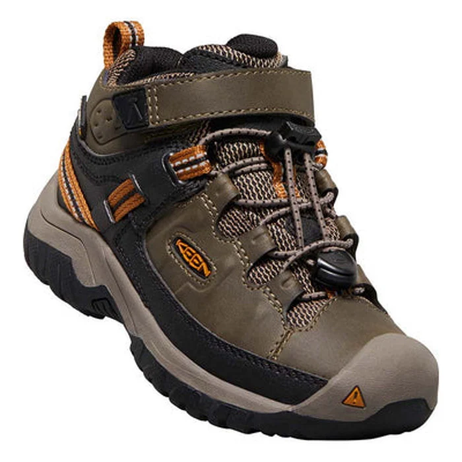 Keen Kids Targhee Mid Waterproof Hiking Boots (Dark Earth/Golden Brown) offers at $99 in Allgoods