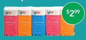 You - Pocket Pack Tissues 3 Ply - 10 pack offers at $2.99 in TerryWhite Chemmart