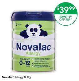 Novalac - Allergy 800g offers at $39.99 in TerryWhite Chemmart