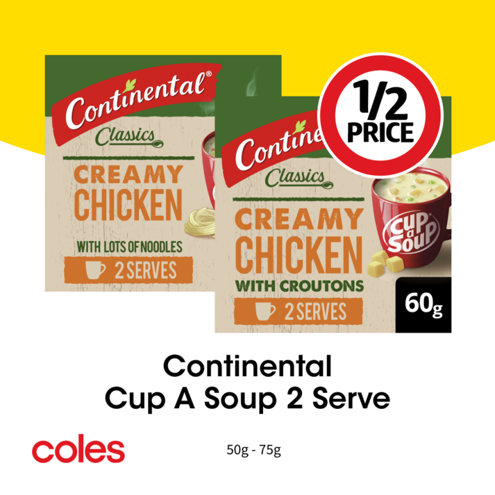 Continental Cup A Soup 2 Serve offers at $1.4 in Coles