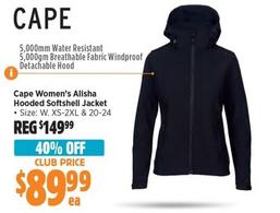 Cape - Women’s Alisha Hooded Softshell Jacket offers at $89.99 in Anaconda