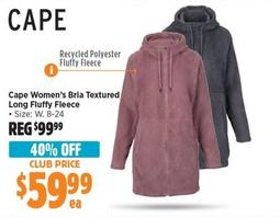 Cape - Women’s Bria Textured Long Fluffy Fleece offers at $59.99 in Anaconda