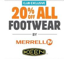 20% off All Footwear by Merrell & Keen offers in Anaconda