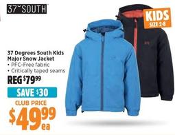 37 Degrees South - Kids Major Snow Jacket offers at $49.99 in Anaconda