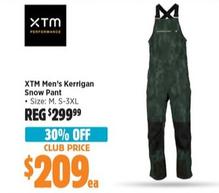 XTM - Men’s Kerrigan Snow Pant offers at $209 in Anaconda