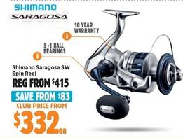 Shimano - Saragosa SW Spin Reel offers at $332 in Anaconda