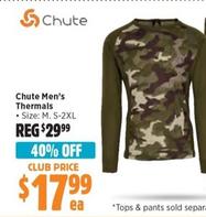 Chute - Men’s Thermal Top offers at $17.99 in Anaconda
