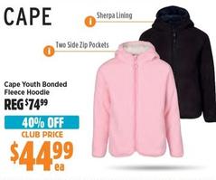 Cape - Youth Bonded Fleece Hoodie offers at $44.99 in Anaconda