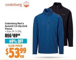 Cederberg - Men’s Summit 1/4 Zip Grid Fleece offers at $53.99 in Anaconda