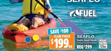 Seaflo - Adult Kayak offers at $199 in Anaconda