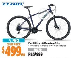 Fluid - Nitro 1.0 Mountain Bike offers at $499 in Anaconda