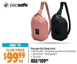 Pacsafe - GO Sling Pack offers at $99.99 in Anaconda