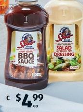 Spur - Bbq Sauce Or Salad & French Fry Dressing 500ml offers at $4.99 in ALDI