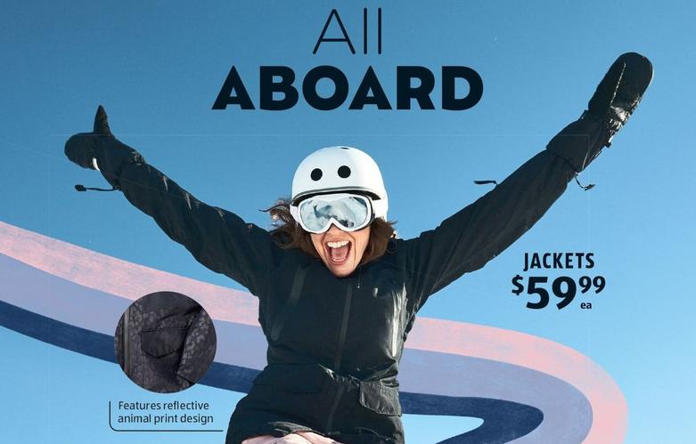 Adult's Snowboard Jackets offers at $59.99 in ALDI