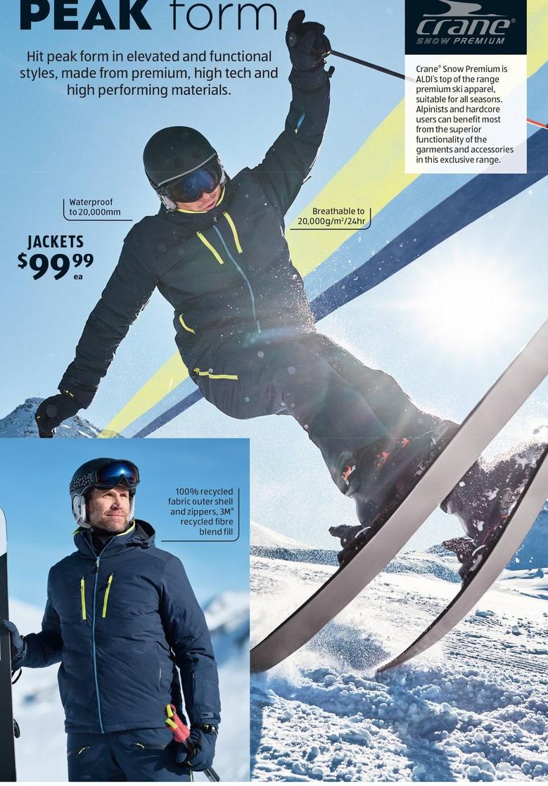 Adult’s Premium Ski Jackets offers at $99.99 in ALDI