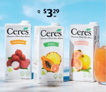 Ceres - Juice 1l offers at $3.29 in ALDI