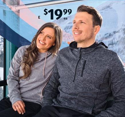 Adult’s Ski Fleece Top offers at $19.99 in ALDI