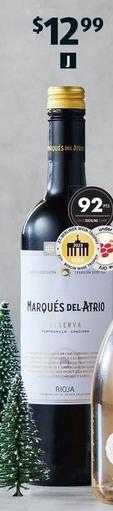 Marqués Del Atrio - Rioja Reserva Tempranillo Graciano 2017 750ml offers at $12.99 in ALDI