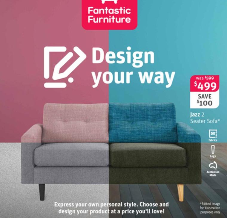 Sofas offers at $499 in Fantastic Furniture
