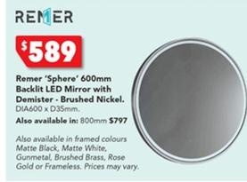 Mirror offers at $589 in Harvey Norman