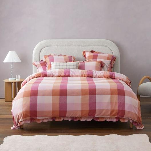 Ruffle Toffee Flannelette Quilt Cover Set + Separates offers at $107.99 in Adairs