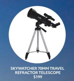 Skywatcher - 70mm Travel Refractor Telescope offers at $199 in Australian Geographic