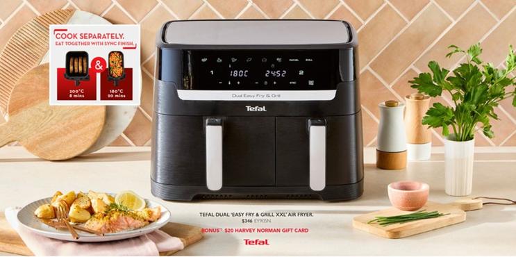 Tefal - Dual 'easy Fry & Grill Xxl Air Fryer offers at $346 in Harvey Norman
